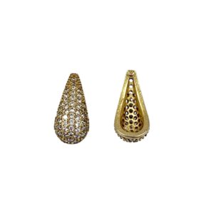 GOCCIA PAVE ZIRCONI 16X8x2,5MM