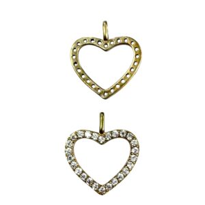 CUORE PAVE' ZIRCONI CON ANELLINO MM.16