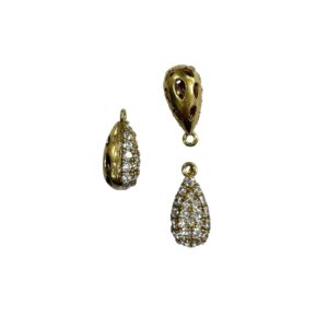 GOCCIA 3D BOMBATA MM12X7 PAVE ZIRCONI CON ANELLINO