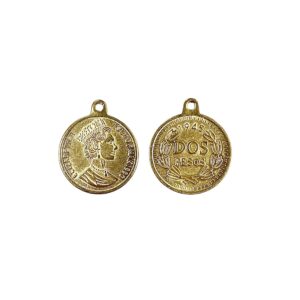 CIONDOLO STERLINA CONIO DOUBLE FACE MM.18
