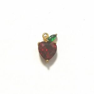 PENDENTE CON ZIRC. FRAGOLA 8MM