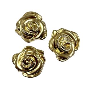 ROSA BOMBATA IN OTTONE MM31X30X29