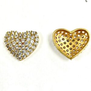 CUORE PAVE ZIRCONI 18X18