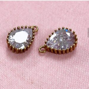 PENDENTE CON ZIRCONE GOCCIA 10X9