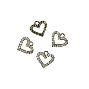 CUORE FORATO PAVE ZIRCONI 10X10