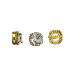 CASTONE CON ZIRC R. SQUARE E PAVE' ZIRCONI 8X8