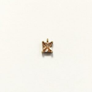 PENDENTE ZIRCONI SQUARE 5X5 LIGHT PEACH