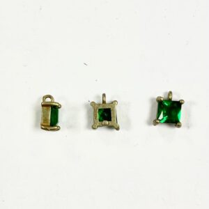 PENDENTE ZIRCONI SQUARE 5X5 VERDE
