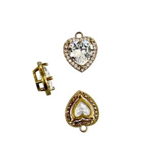 CUORE PAVE' ZIRCONI CENTRALE CRYSTAL MM12X10