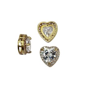 CUORE PAVE' ZIRC. MM.10 CRYSTAL