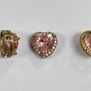 CUORE PAVE' ZIRC. MM.10 ROSA