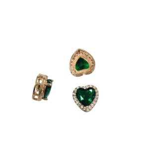 CUORE PAVE' ZIRCONI MM.10 EMERALD