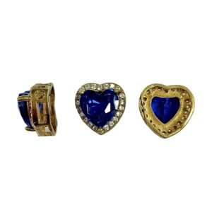 CUORE PAVE' ZIRC. MM.10 ZAFFIRO