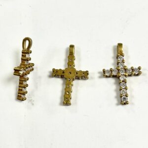 CROCE CON ZIRCONI 23X13 MM.