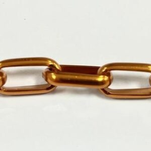 CATENA OVALE FILO MEZZO TONDO ALLUMINIO BRONZO FINE SERIA 6X12MM