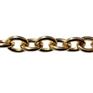CATENA FORZATINA 400 ALLUMINIO OSSIDATA ORO MM 20X16 SP.3.5