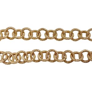 CATENA ROLO' ALLUMINIO ZIGRINATA 150 TZ NA OSSIDATA ORO MM8
