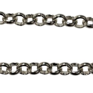CATENA ROLO' 20 ALLUMINIO OSSIDATA NIKEL MM8 FILO MEZZO TONDO SP.2.5