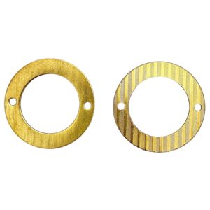 RONDELLA RIGATA INT.25 MM. EST.37 MM CON 2 FORI