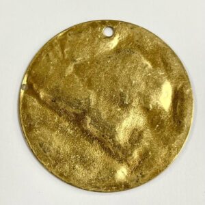 DISCO OTTONE MARTELLATO MM. 40 CON 1 FORO