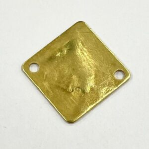 ROMBO MARTELLATO 12MM 2 FORI OTTONE