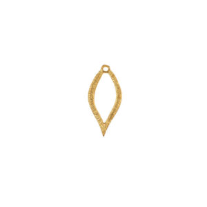 GOCCIA CON ANELLINO ZIGRINATA 23X11MM