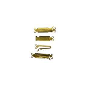CHIUSURA A CASSETA PER COLLANA RETTANGOLARE MM5.5X21 A 2 FORI DA COMPLETARE