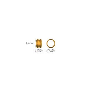 DISTANZIATORE TONDO DOPPIO MM.4,4 FORO MM.3,5