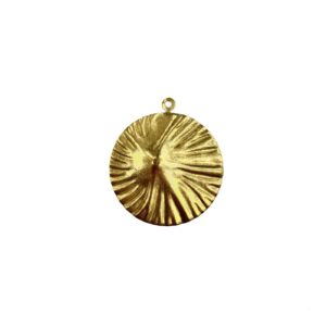 DISCO OTTONE STAMPATO 28mm CON ANELLO