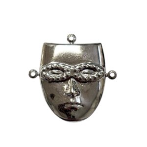 MASCHERA IN FERRO 22X27MM CON 3 ANELLINI FINE SERIE