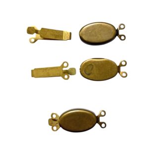 CHIUSURA A CASSETTA OVALE A 2 ANELLINI MM16X9MM FINE SERIE