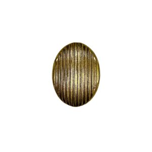 OVALE RIGATO BOMBATO OTTONE 23X16MM FINO ESAURIMENTO SCORTE