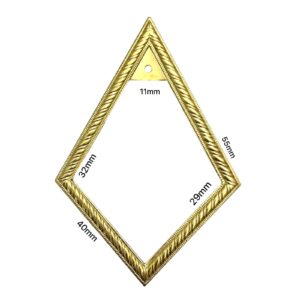 ROMBO OTTONE CON FORO 55X40MM FINO ESAURIMENTO SCORTE