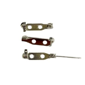SPILLA FERRO NIKELATO MM18 CON 2 FORI CON SICURA