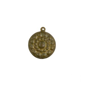 MEDAGLIA STAMPATA OTTONE MM25 IMBUTITA CON ANELLO