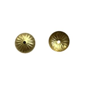 COPPETTA RIGATA 10MM OTTONE CON FORO