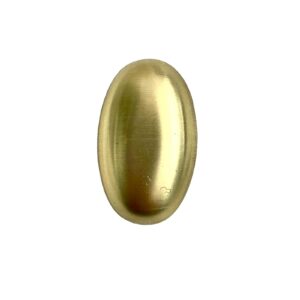 OVALE BOMBATO 24X40mm OTTONE COCCIA