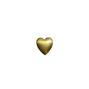 CUORE BOMBATO OTTONE 25X25