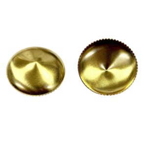 BORCHIA TONDA OTTONE CON BORDO DENTINATO MM27
