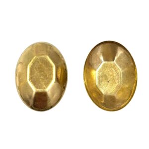 OVALE OTTONE BOMBATO 30X22