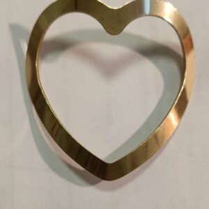CUORE OTTONE LISCIO CONCAVO 50X50