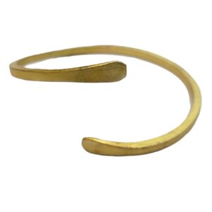BRACCIALE OTTONE FILO QUADRO PUNTE SCHIACCIATE