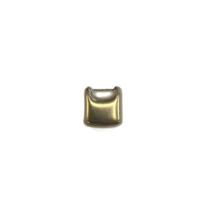 PARTICOLARE OTTONE PENDENTE QUADRATO CON PONTE PER APP TOP