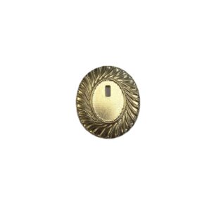 ELEMENTO OTTONE OVALE CON TEXTURE RIGATA