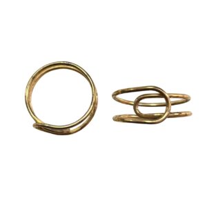 ANELLO FILO OTTONE CONTRARIE INCROCIATO