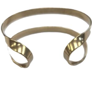 BRACCIALE OTTONE NASTRO 5MM CON RISVOLTO