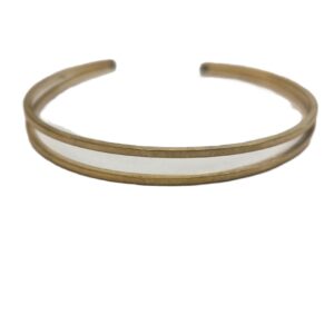 BRACCIALE OTTONE FILO QUADRO 1,5 X LETTERE E CHARMS